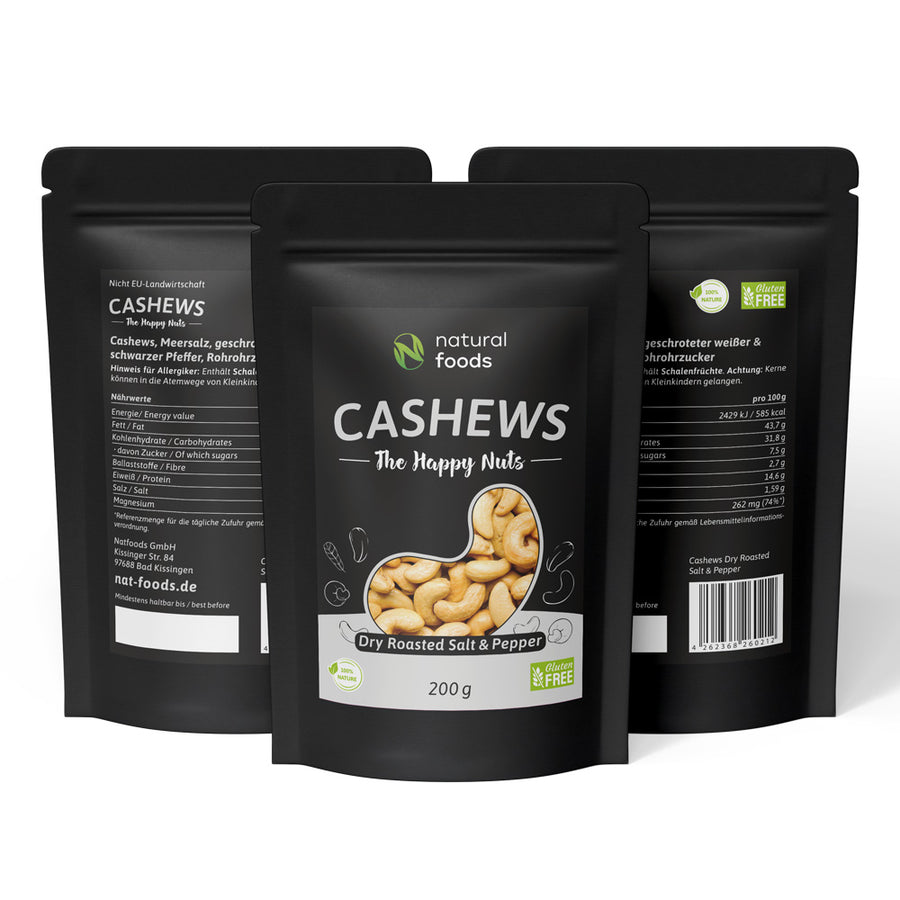 Cashews Dry Roasted Salt & Pepper  200g